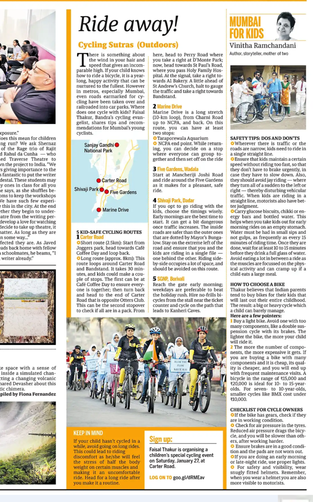 MFK Best Cycling Routes for Kids in Mumbai